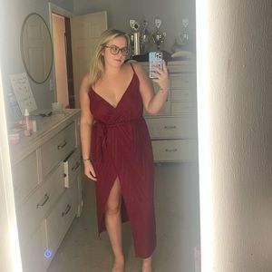 NWT MinkPink Collection Collection Strappy Wrap Midi Dress; Size S